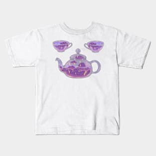 Magical soft night clouds tea set Kids T-Shirt